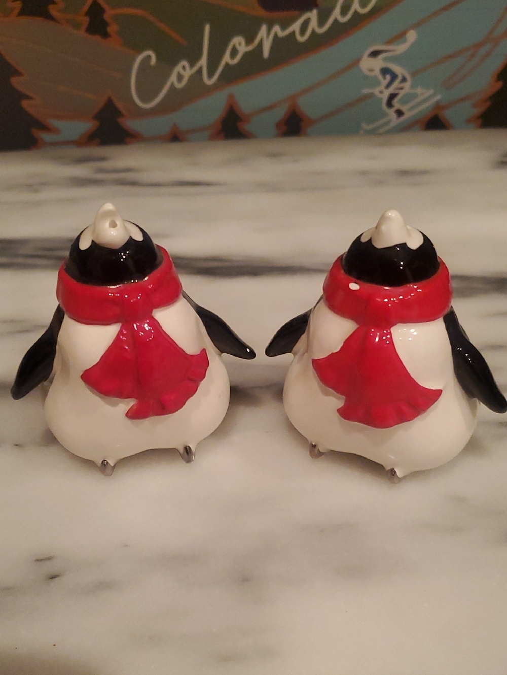 Festive Red Scarf Penguin Salt and Pepper Shakers - Home Accents